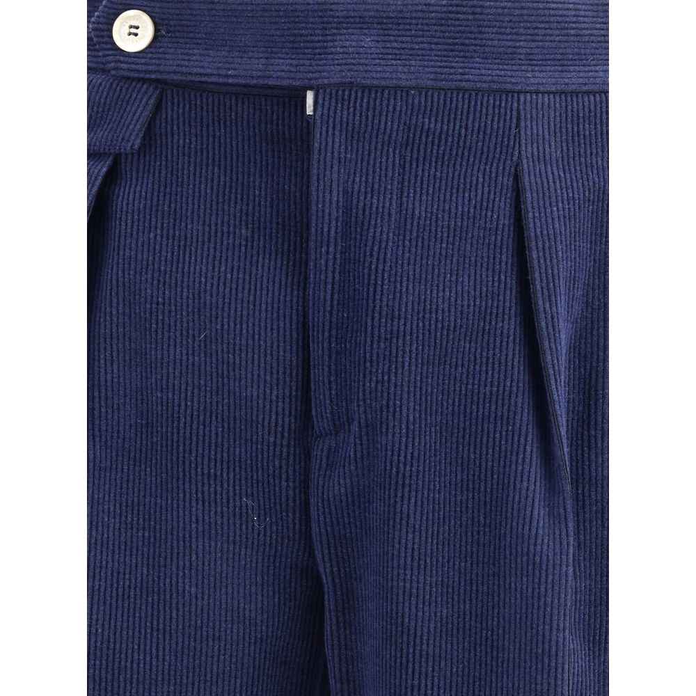 Brunello Cucinelli Blue Wool Casual Pants