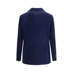 Brunello Cucinelli Blue Wool Coat