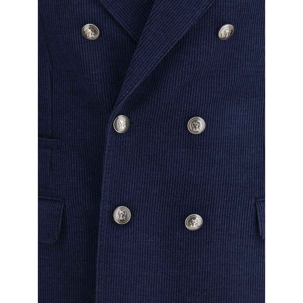 Brunello Cucinelli Blue Wool Coat