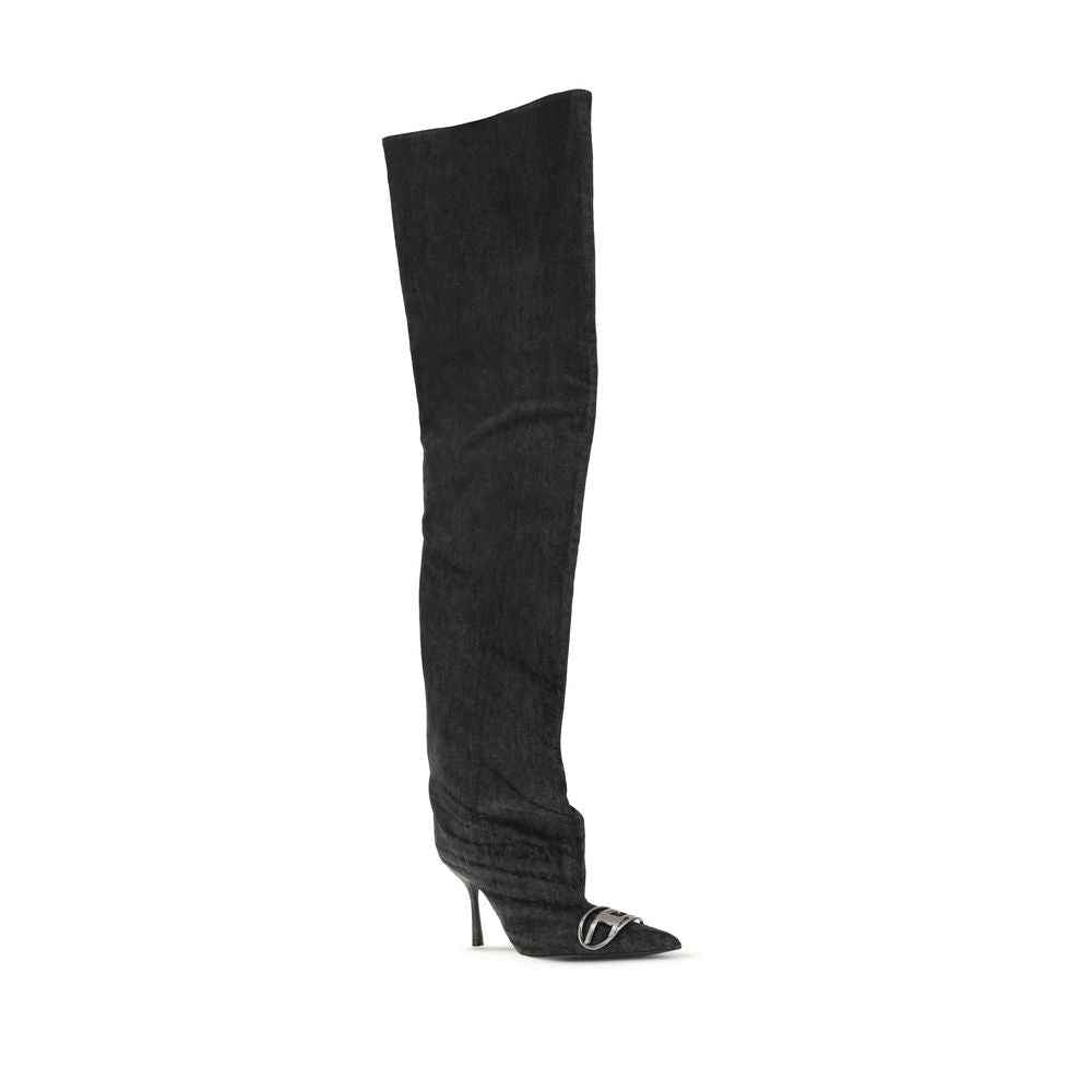 Diesel Black Fabric Over The Knee