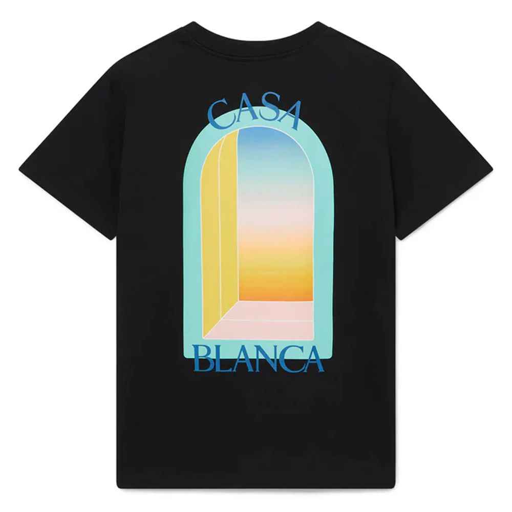 Casablanca Black Cotton T-Shirt