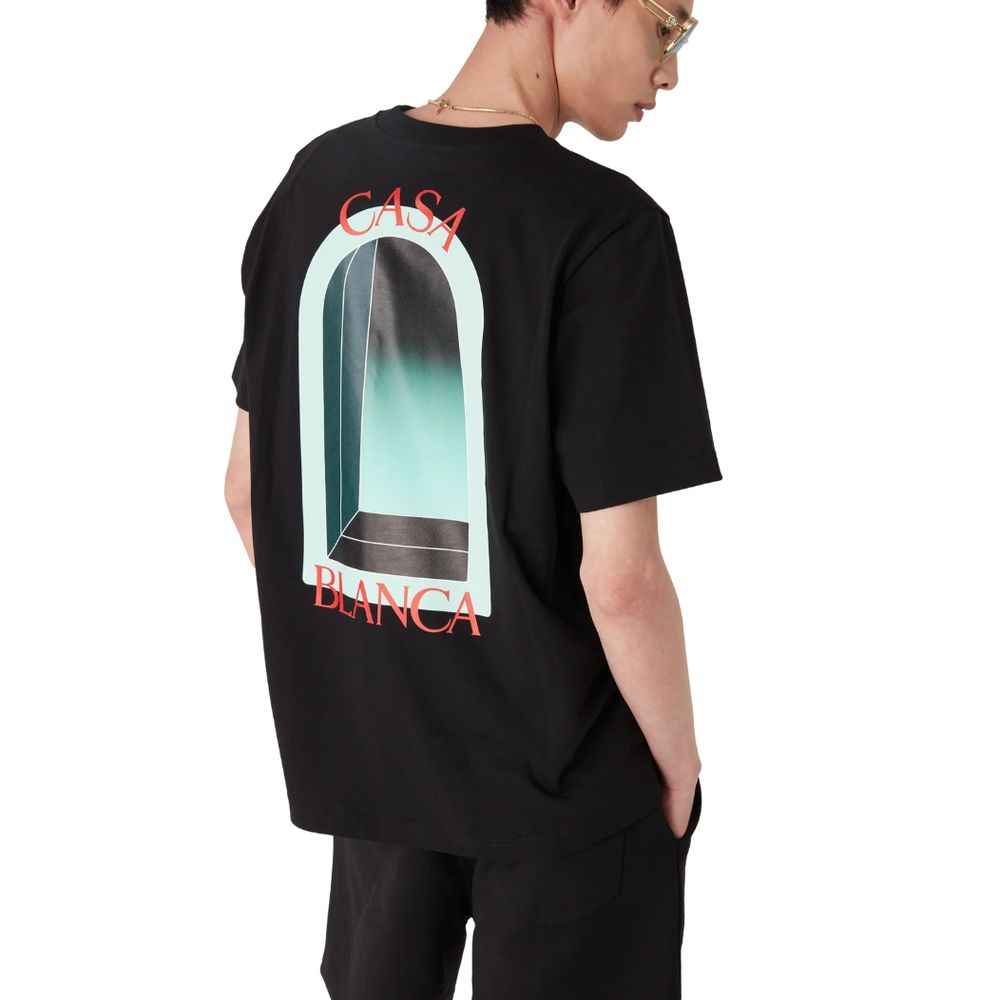Casablanca Black Cotton T-Shirt
