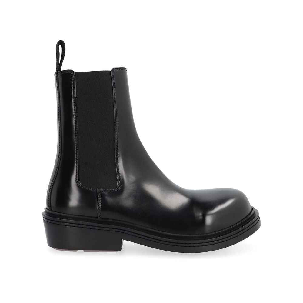 Bottega Veneta Black Calfskin Chelsea Boots
