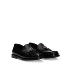 Dolce & Gabbana Black Calfskin Slip-On Loafers