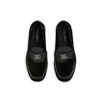 Dolce & Gabbana Black Calfskin Slip-On Loafers