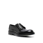 Alexander McQueen Black Calfskin Oxfords And Derbies