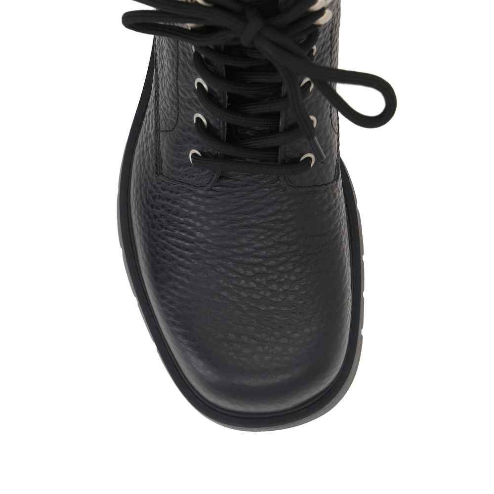 Bottega Veneta Black Calfskin Lace-Up Boots