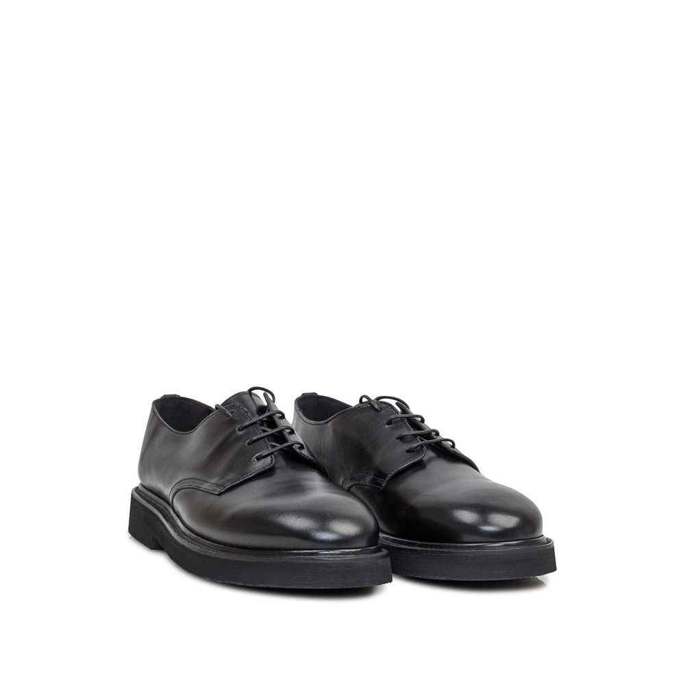 Premiata Black Calfskin Oxfords And Derbies