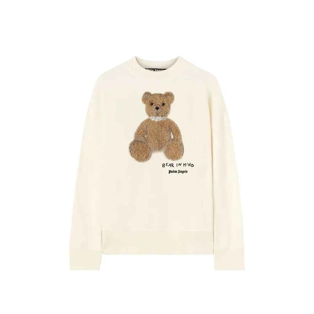 Palm Angels White Cotton Sweatshirt