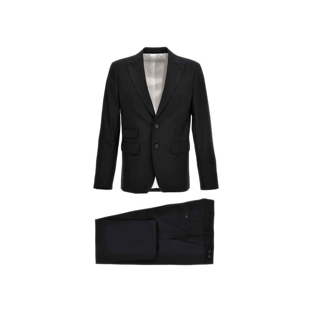 Dsquared² Black Elastane Two-Piece Suit