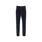 Dsquared² Blue Cotton Straight-Leg Jeans