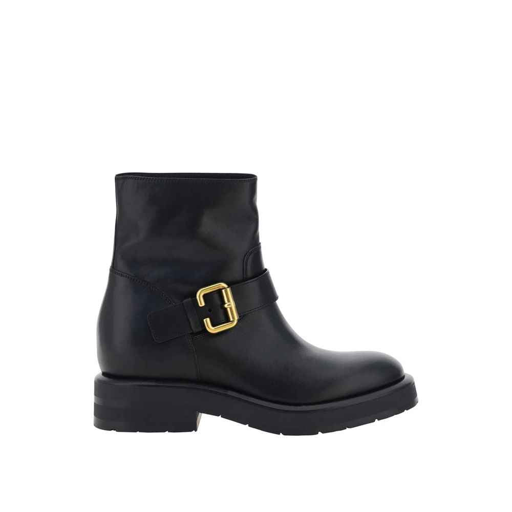Chloé Black Calfskin Ankle Boots
