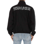 Marcelo Burlon Black Cotton Shell Jacket