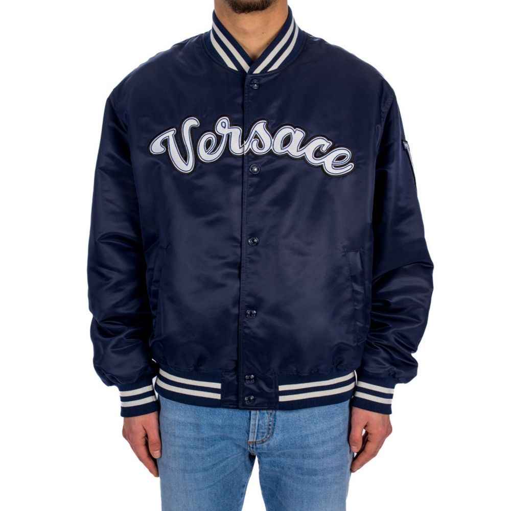 Versace Blue Nylon Bomber