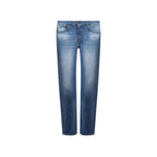 Versace Blue Cotton Straight-Leg Jeans