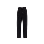 Versace Black Cotton Casual Pants