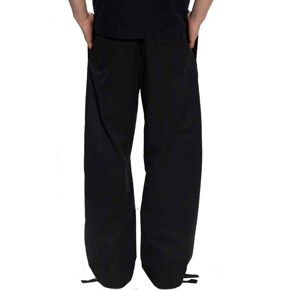 Versace Black Cotton Casual Pants