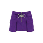 Versace Purple Viscose Mini Skirt