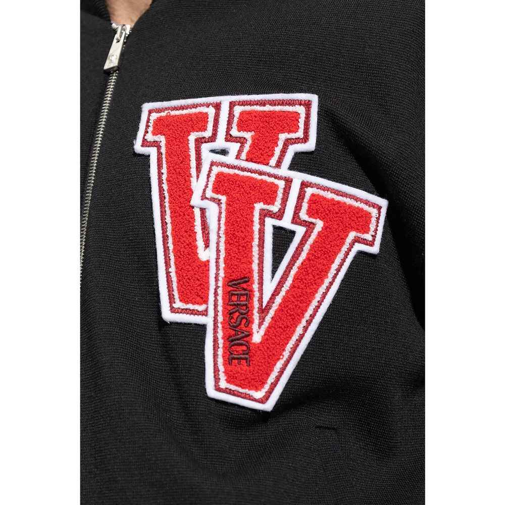Versace Black Virgin Wool Bomber