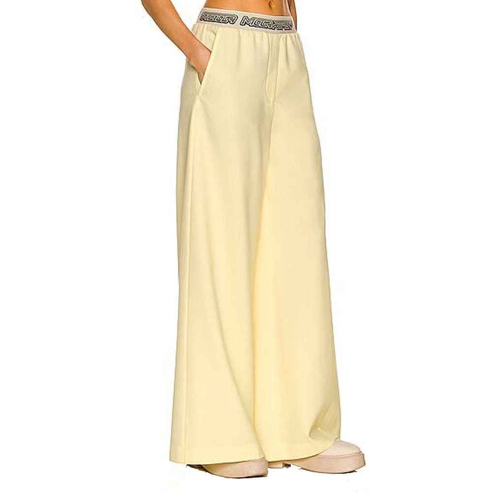 Stella McCartney Yellow Wool Casual Pants