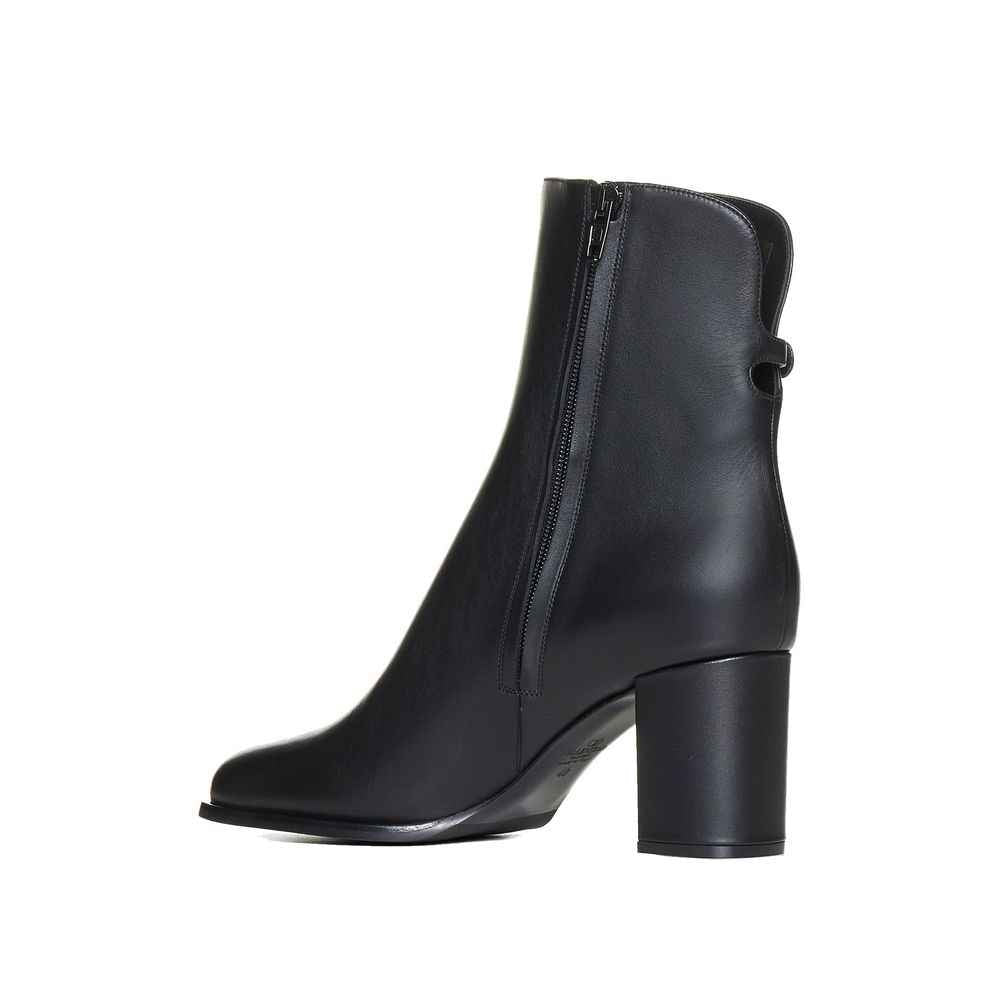 Valentino Garavani Black Calfskin Ankle Boots