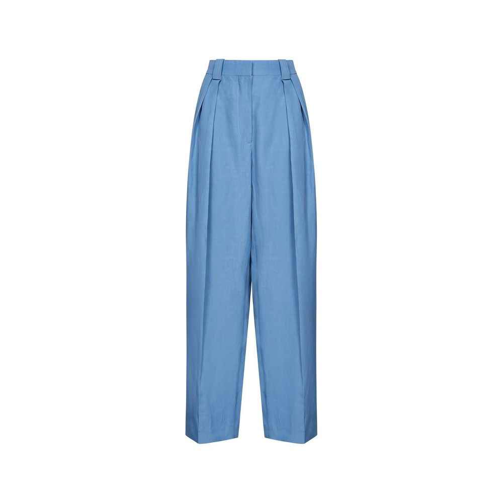 Stella McCartney Blue Linen Casual Pants