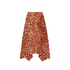 Stella McCartney Orange Silk Midi Skirt