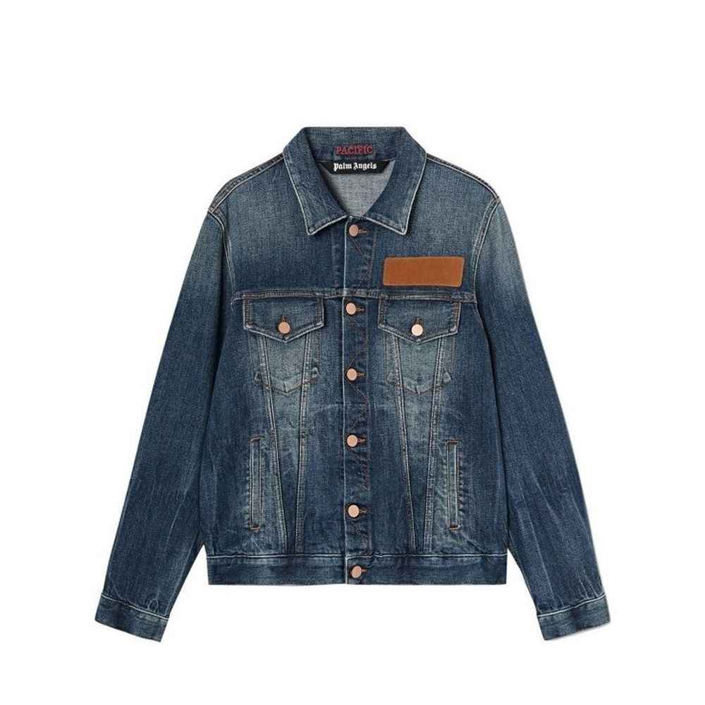 Palm Angels Blue Cotton Denim Jacket