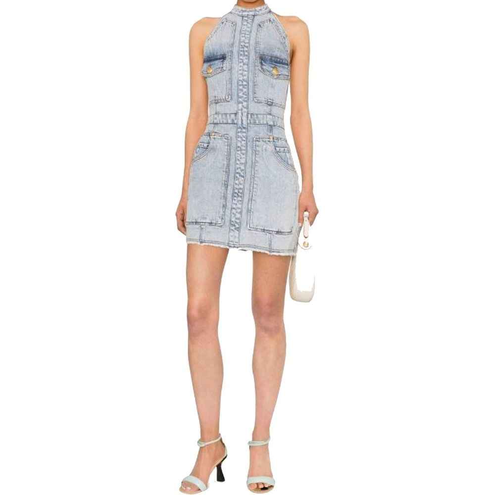 Balmain Blue Cotton Casual Dress