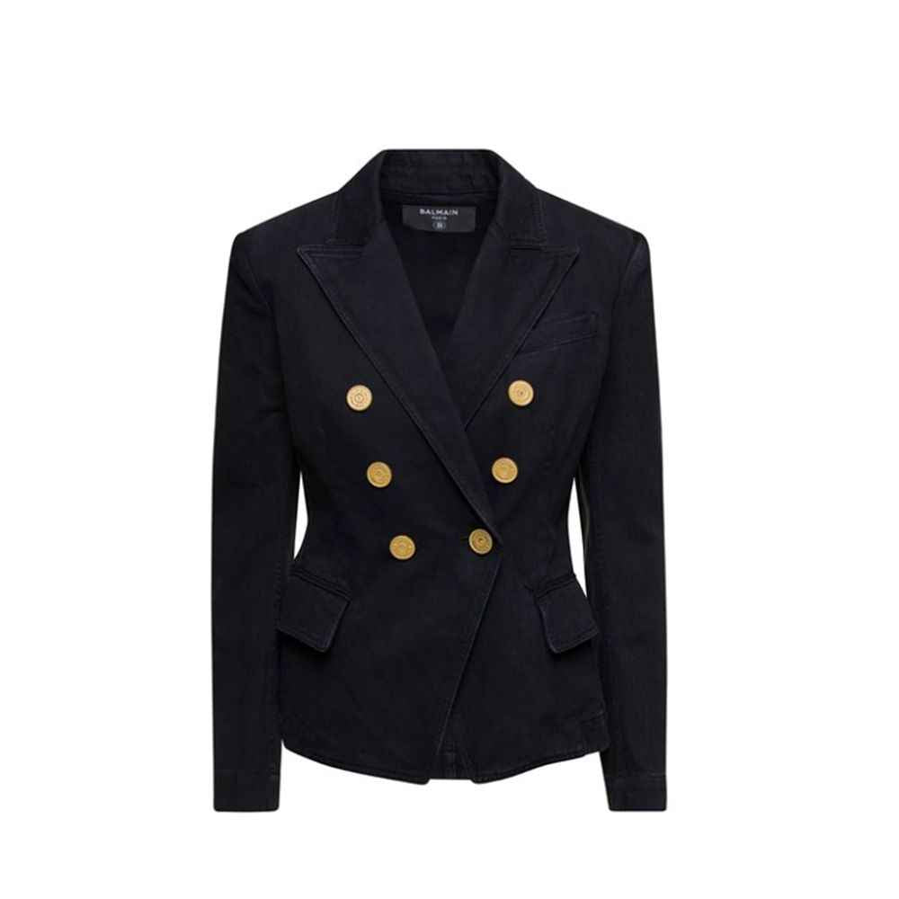 Balmain Black Cotton Blazer