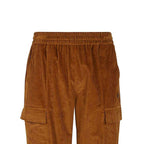 Marcelo Burlon Brown Cotton Casual Pants