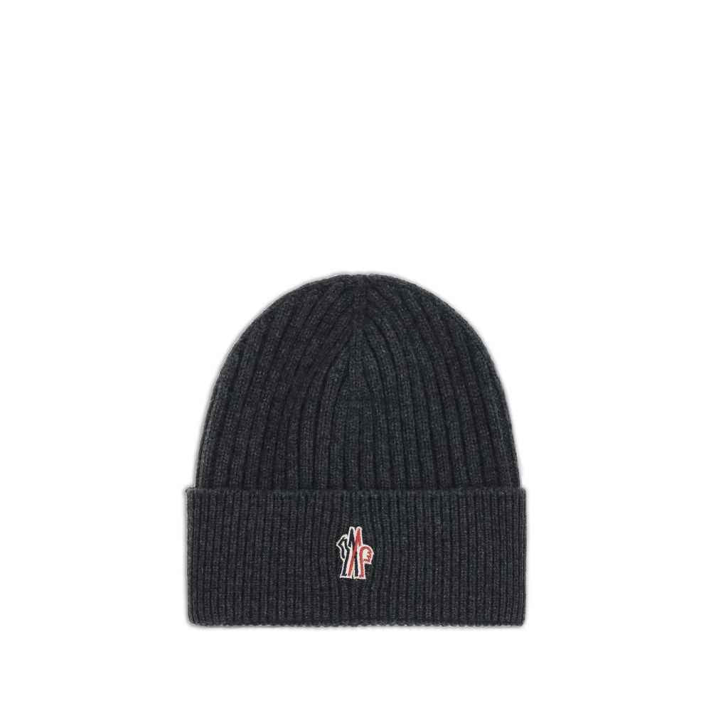 Moncler Grenoble Black Merino Wool Beanie