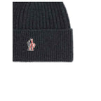 Moncler Grenoble Black Merino Wool Beanie