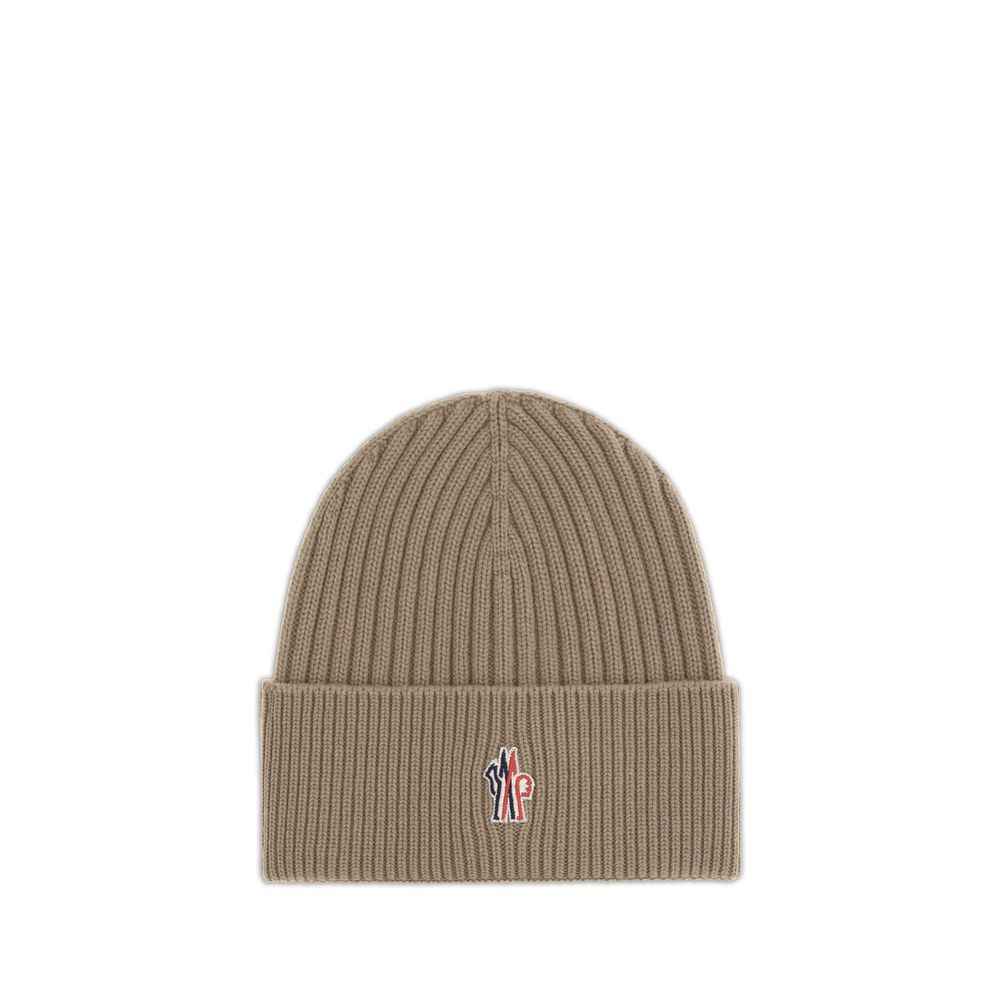 Moncler Grenoble Beige Merino Wool Beanie