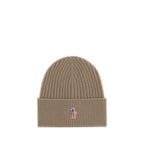 Moncler Grenoble Beige Merino Wool Beanie