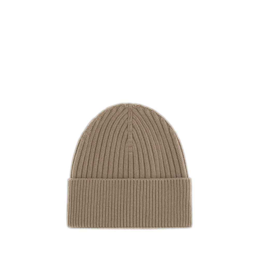 Moncler Grenoble Beige Merino Wool Beanie