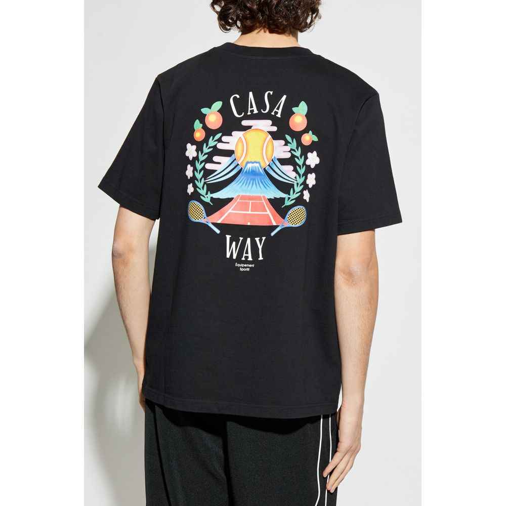 Casablanca Black Cotton T-Shirt