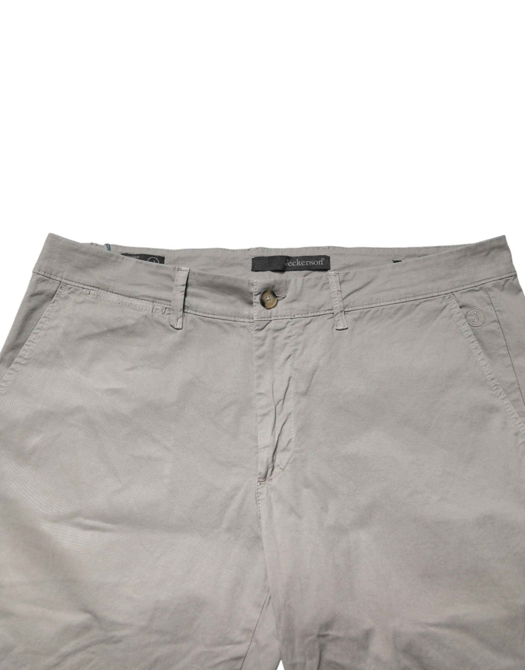 Jeckerson Gray Cotton Stretch Tapered Fit Men Chino Trouser Pants