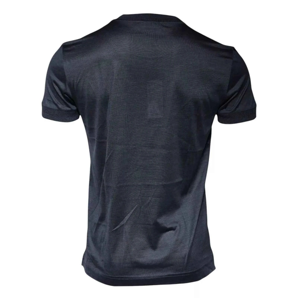 Dolce & Gabbana Blue Silk Crew Neck Short Sleeves Men T-shirt