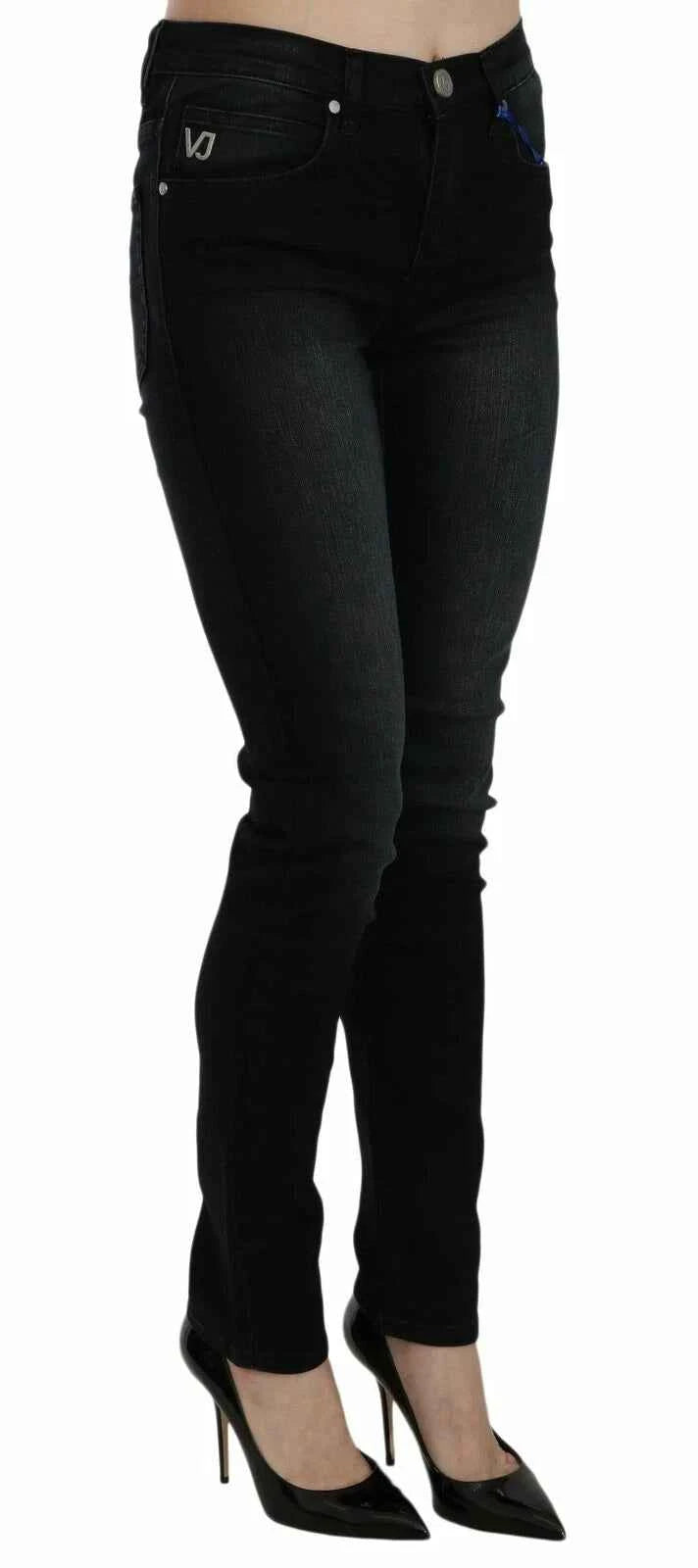 Versace Jeans Couture Dark Black Dora Slim Fit Denim Pants