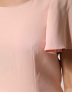 Dolce & Gabbana Pink Short Sleeves Round Neck Blouse Top