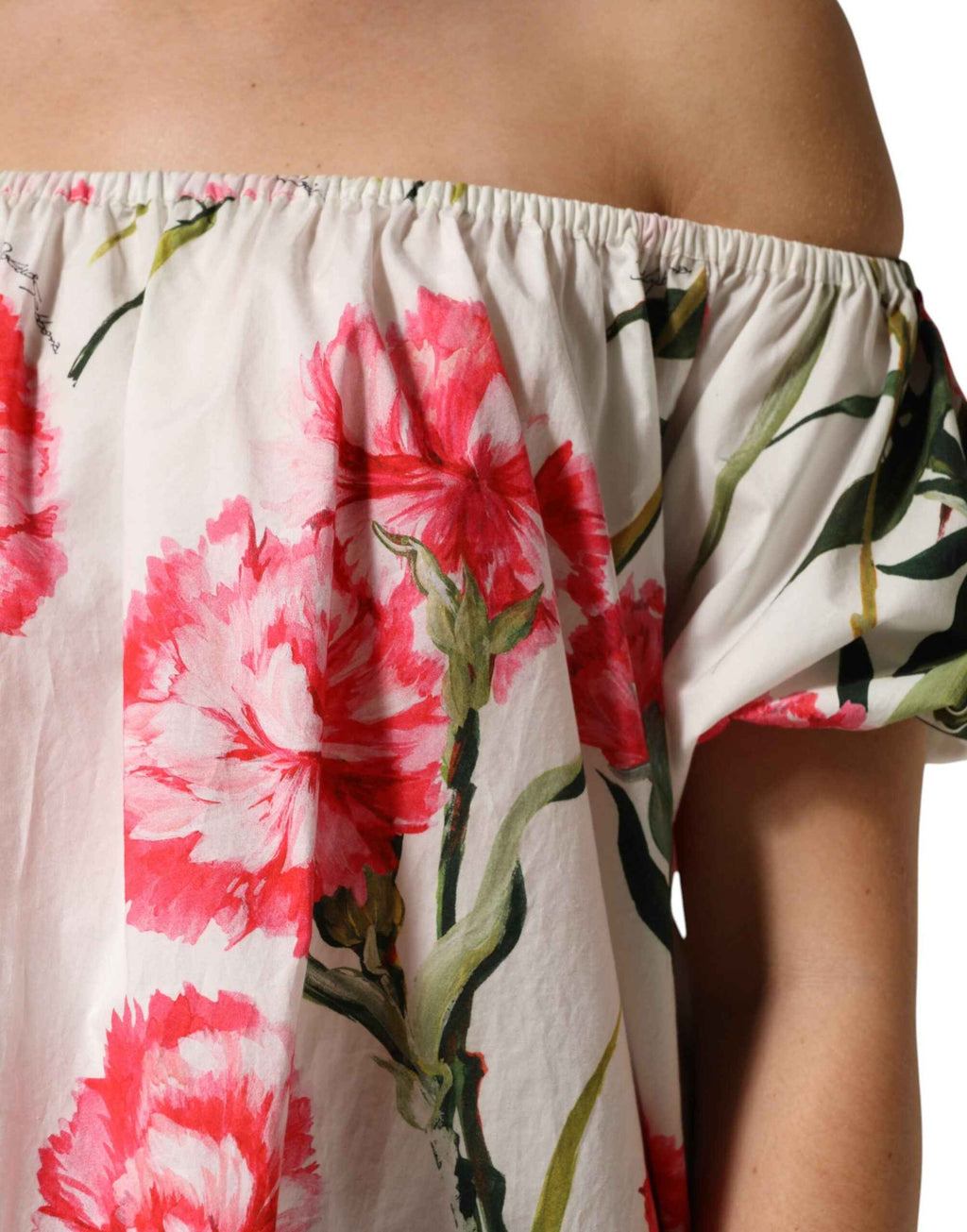 Dolce & Gabbana Multicolor Floral Off Shoulder Blouse Top