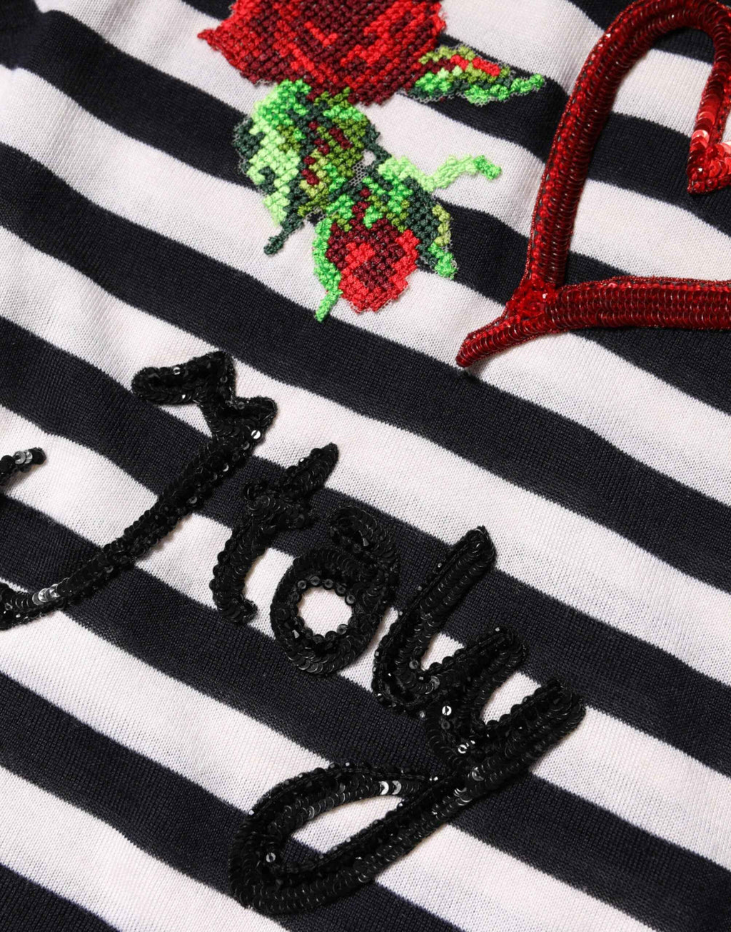 Dolce & Gabbana Black White Cashmere Silk Sleeveless Top