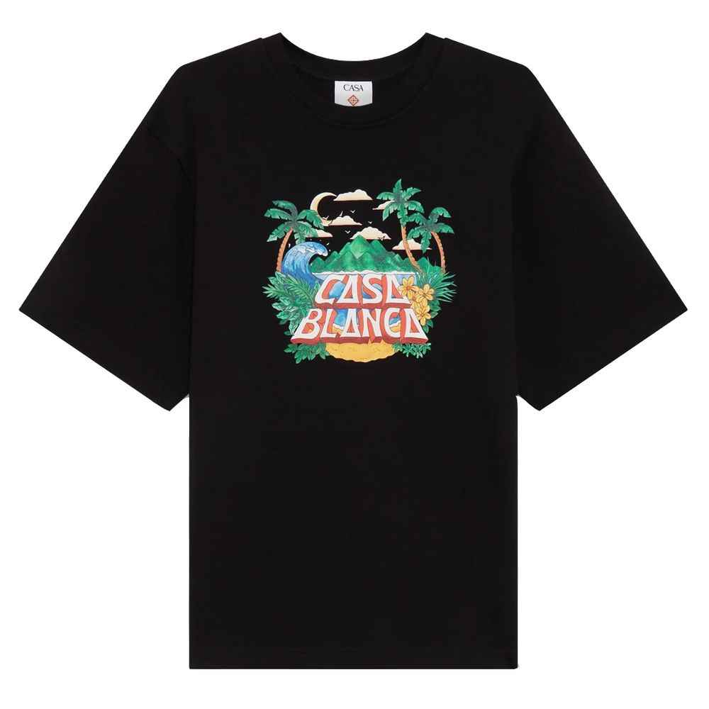 Casablanca Black Cotton T-Shirt