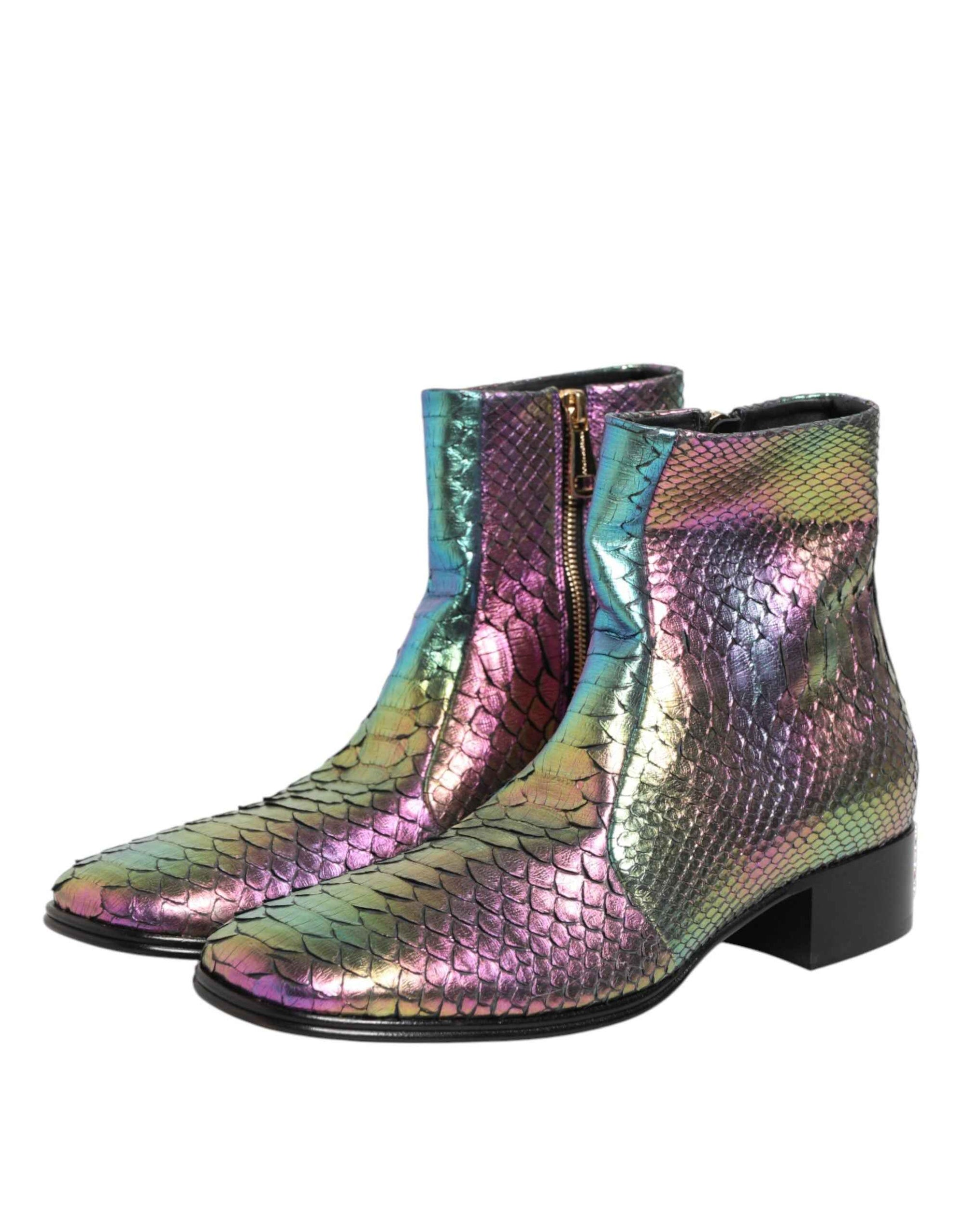 Dolce & Gabbana Multicolor Chelsea Short Ankle Boots Shoes