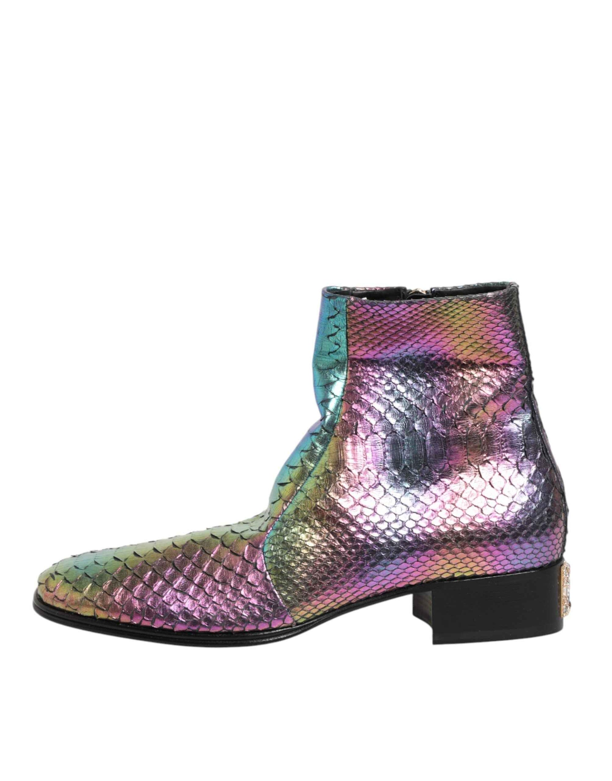 Dolce & Gabbana Multicolor Chelsea Short Ankle Boots Shoes
