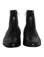 Dolce & Gabbana Black Leather Chelsea Short Ankle Boots  Shoes