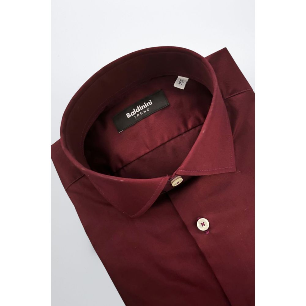 Baldinini Trend Red Cotton Shirt