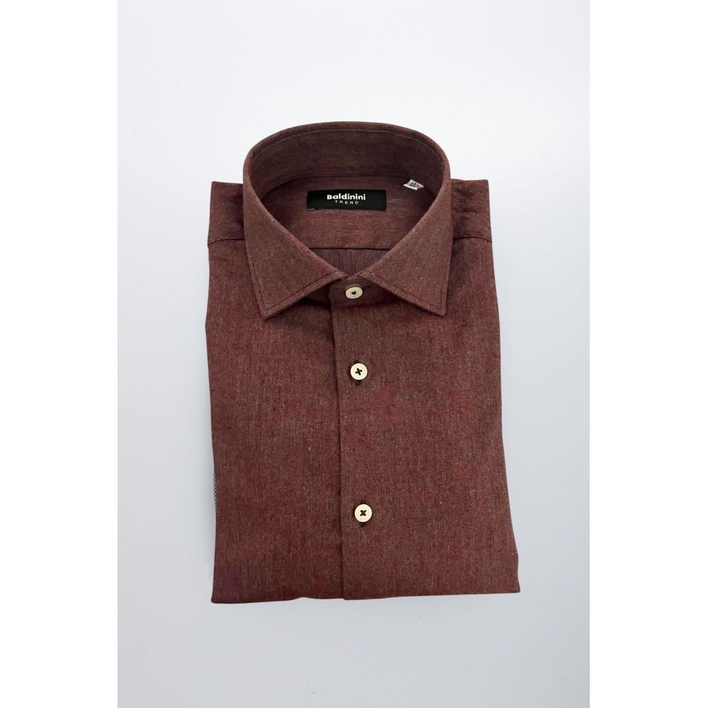 Baldinini Trend Red Cotton Shirt