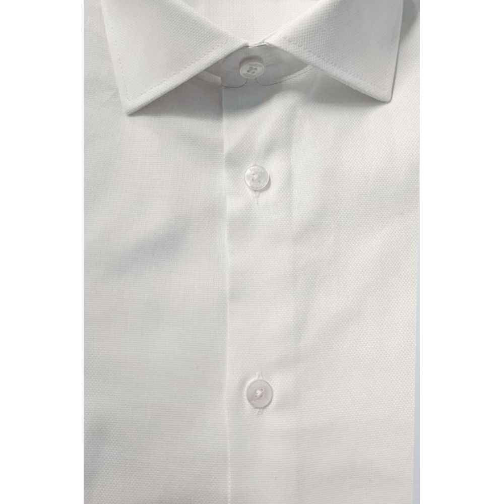 Baldinini Trend White Cotton Shirt